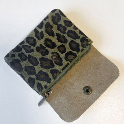 Pochette Sunny léopard daim nubuck et... Pochette Sunny léopard daim nubuck et...