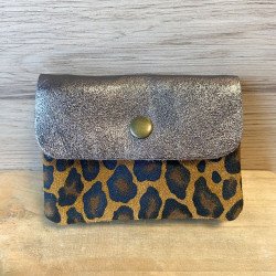 Pochette Sunny léopard daim nubuck et cuir brillant 2