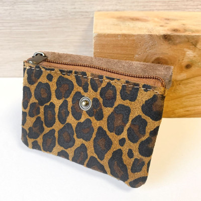 Pochette Sunny léopard daim nubuck et...