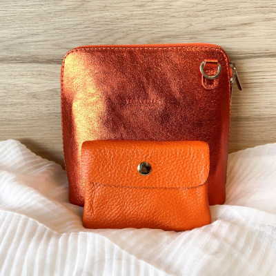 Pochette Sunny mini en Cuir grainé
