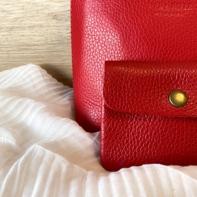 Pochette Sunny mini en Cuir grainé