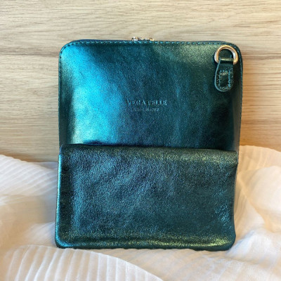 Pochette Sunny longue en Cuir grainé