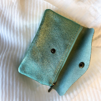 Pochette Sunny longue en Cuir grainé