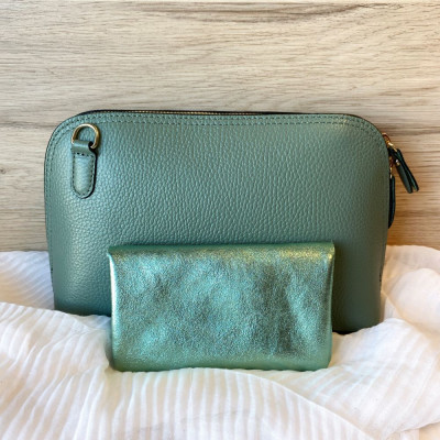 Pochette Sunny longue en Cuir grainé