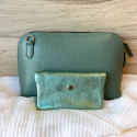 Pochette Sunny longue en Cuir grainé