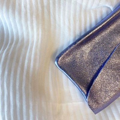 Pochette Sunny longue en Cuir grainé
