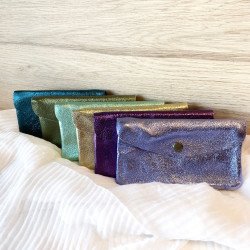 sélection de pochettes sunny longue en cuir grainé