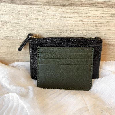 Porte-Carte en Cuir Souple et Grainé