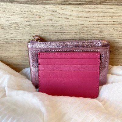 Porte-Carte en Cuir Souple et Grainé