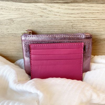 Porte-Carte en Cuir Souple et Grainé