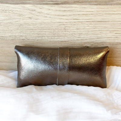 Étui à Lunettes en cuir grainé Brillant