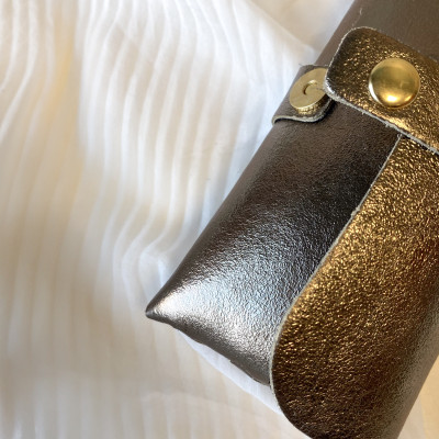 Étui à Lunettes en cuir grainé Brillant